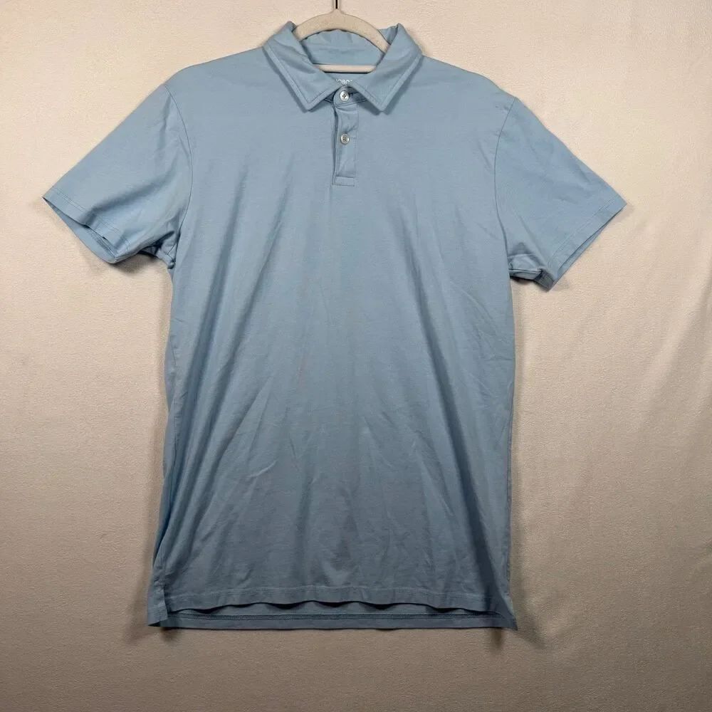 Bonobos Polo Shirt Mens M Slim Fit Blue Pima Cotton Blend Short Sleeve Casual